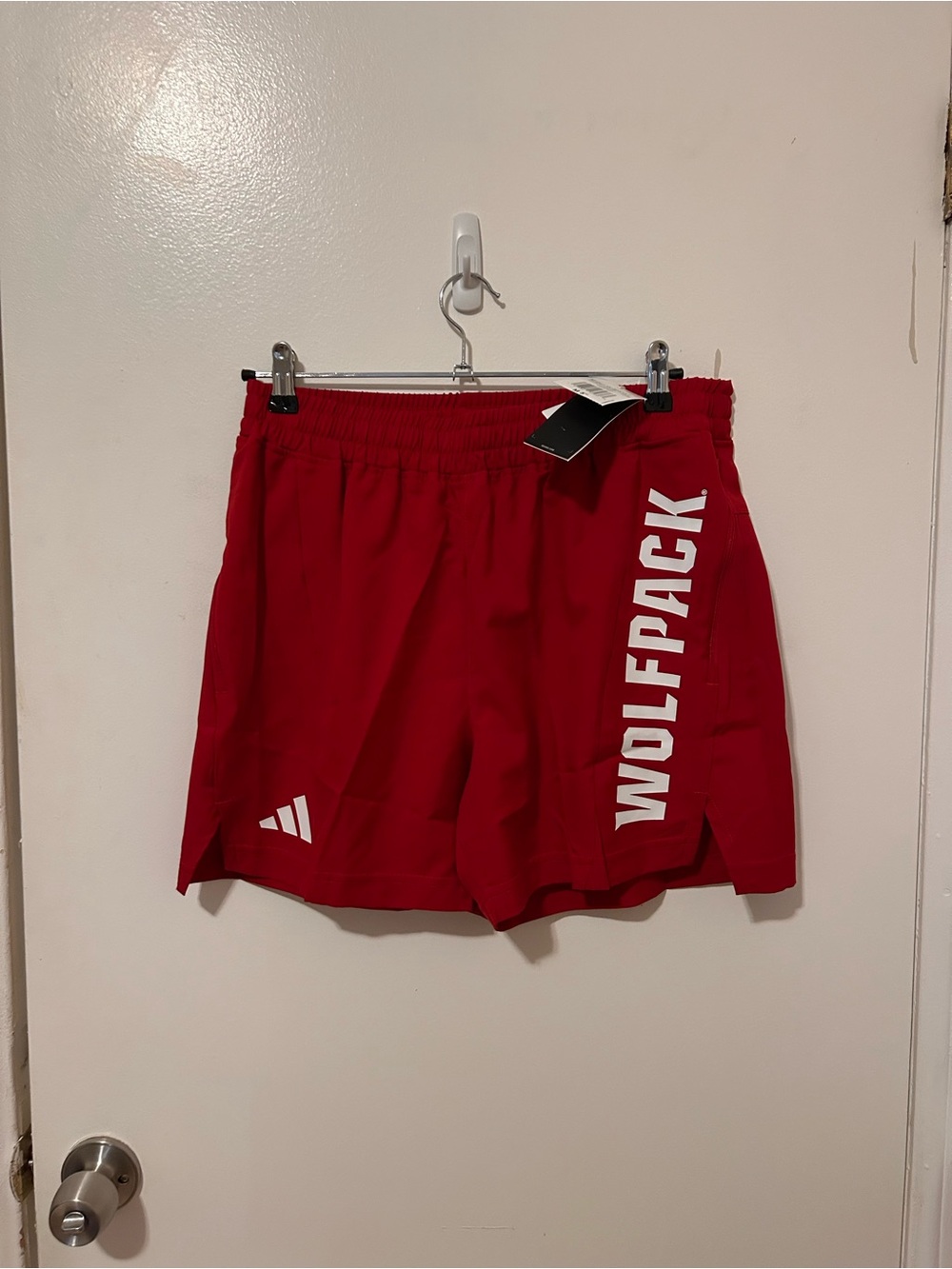 adidas Women's Red WOLFPACK Athletic Shorts